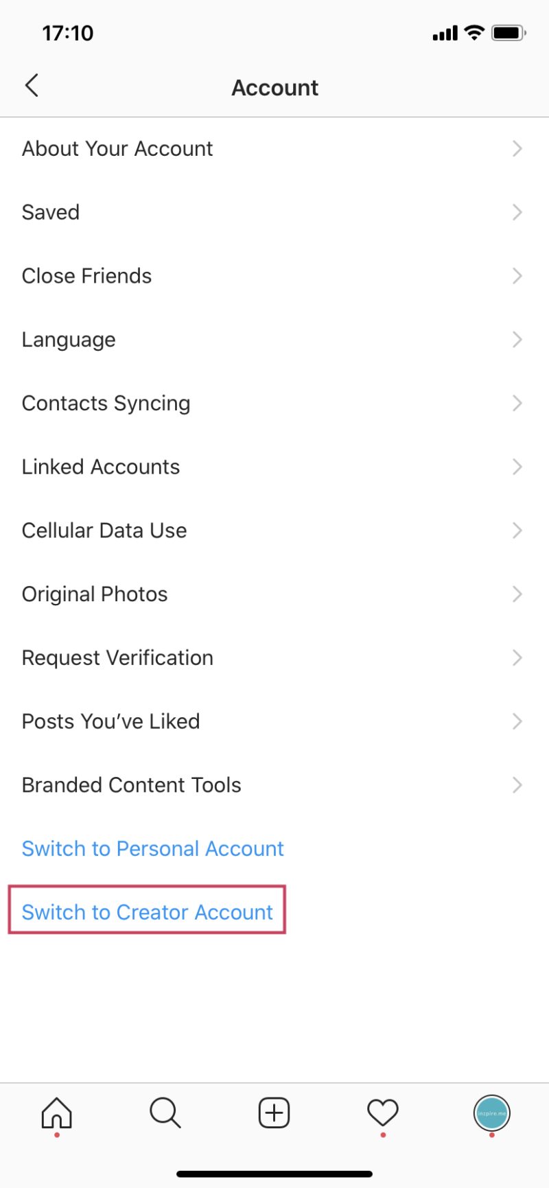 How do I make the switch to an Instagram Creator account?