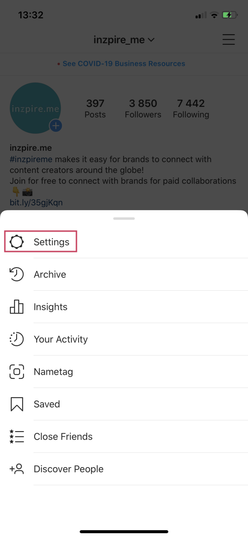 Tag branded content - Settings