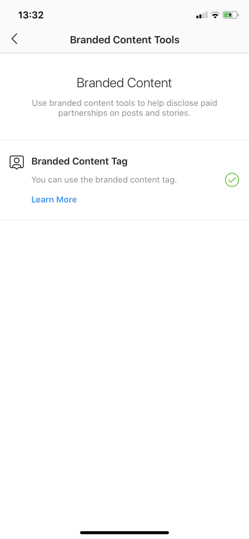 Check branded content tools eligibility