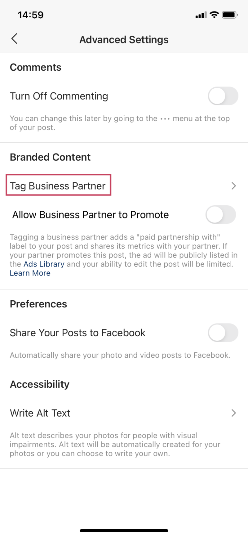 Go to Tag Business Partner